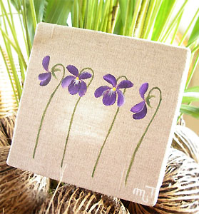 Provencal canvas, linen painting (violettes) Provencal canvas, linen painting (violettes)